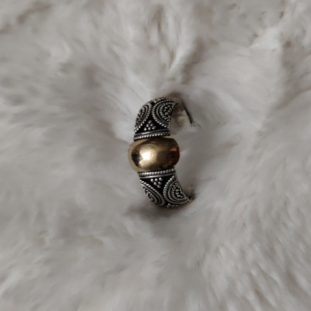 Ba Suarti Indonesian 925 Sterling Silver & 18k 750 Yellow Gold Rope